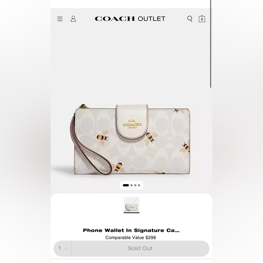 COACH BEES Print ROWAN SATCHEL IN SIGNATURE CANVAS Satchel/Wallet ￼SOLD OUT
